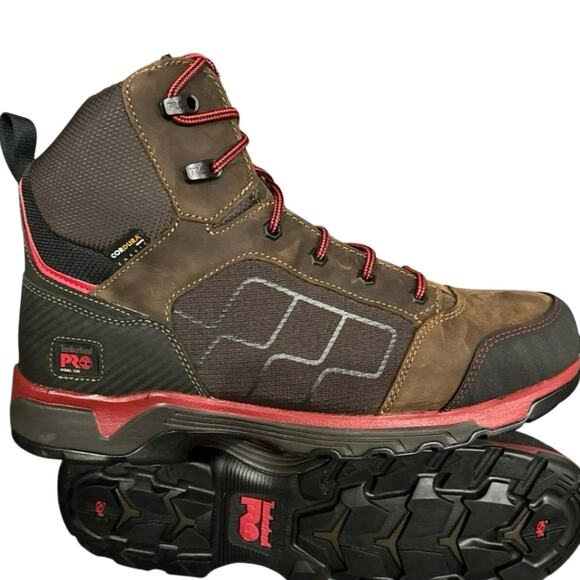 Timberland Pro Payload Men Steel Safety Toe Brown‎ Boots - Size: 14 WIDE